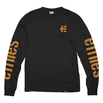 Etnies pánské tričko Icon L/S Black/Gum | Černá 87448907