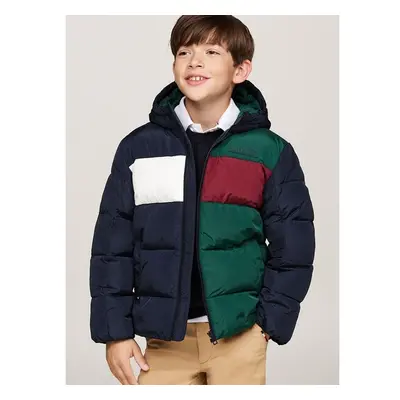 Dětská bunda Tommy Hilfiger zelená barva, KB0KB09209 99826362