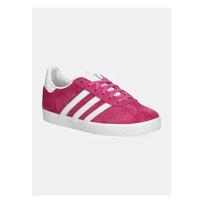 Dětské semišové sneakers boty adidas Originals GAZELLE C růžová barva, 100263485