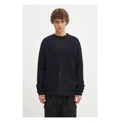 Vlněný svetr Norse Projects Loki Wool Cotton Rib tmavomodrá barva, N45 99543298