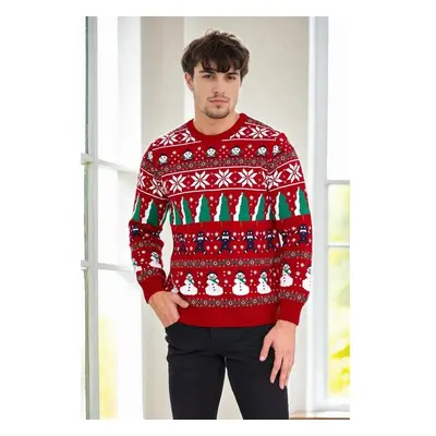 82363 Dewberry Christmas Mens Sweater-RED 99244075