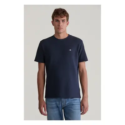 TRIČKO GANT TEXTURED SS TSHIRT EVENING BLUE 99502066