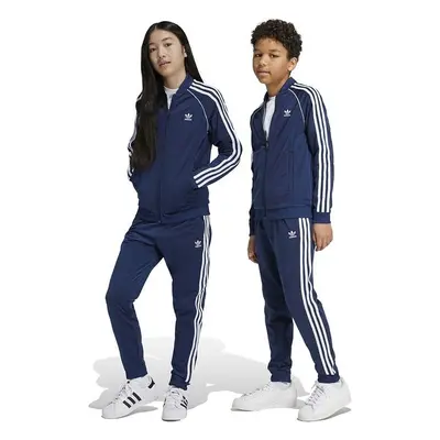 Dětské tepláky adidas Originals SST TRACK PANTS tmavomodrá barva, s 99233030