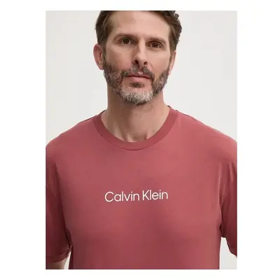 Bavlněné tričko Calvin Klein fialová barva 99784941