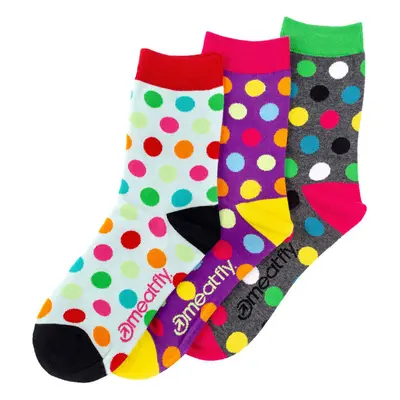 Meatfly ponožky Light Regular Dots socks - S19 Triple pack | 84460243