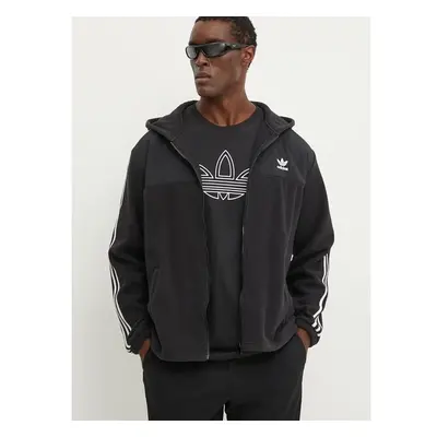 Fleecová mikina adidas Originals Fleece Hoodie černá barva, s kapucí, 99233727