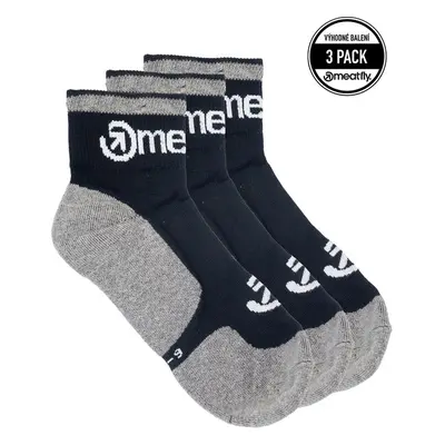 Meatfly ponožky Middle Triple pack Grey | Černá 61994764