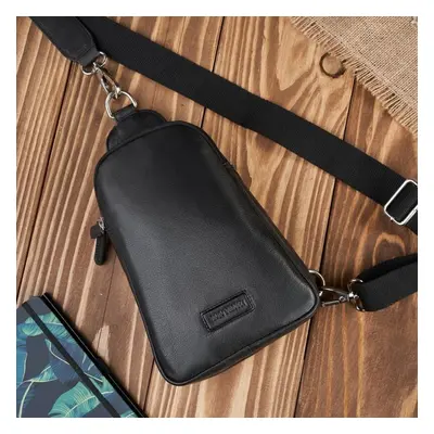 Pánský crossbody kožený batoh na jedno rameno Kabelky od Hraběnky; 99916289