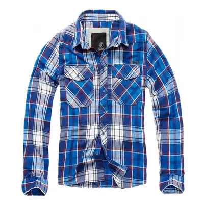 Pánská košile Brandit Checked Shirt - modrá 53190083