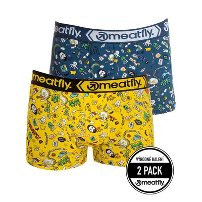 Meatfly pánské boxerky Balboa Boxershorts Double Pack Jamm | Žlutá 64717759