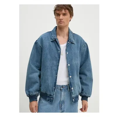 Džínová bunda Levis pánská, modrá barva, přechodná, oversize, A8561 99027279