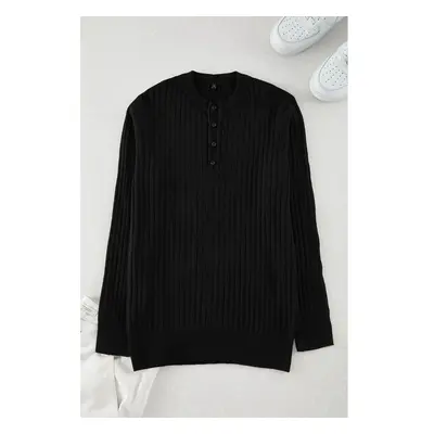 Trendyol Black Casual Slim Slim Fit Crew Neck Textured Knitwear 99982765