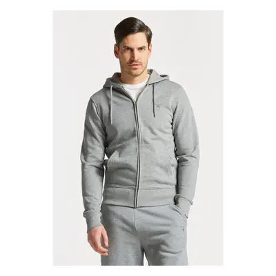 MIKINA GANT D1. THE ORIGINAL FULL ZIP HOODIE GREY MELANGE 76936204