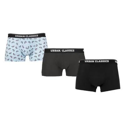 Urban Classics Pánské boxerky 3-Pack meloun/šedé/černé 89520618