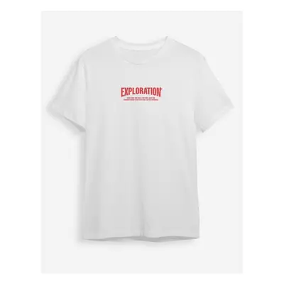 Trendyol White Text Printed Regular Cut T-shirt 99792337