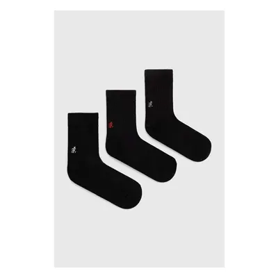 Ponožky Gramicci 3-pack Basic Crew Socks pánské, černá barva, SX.M04 91122370