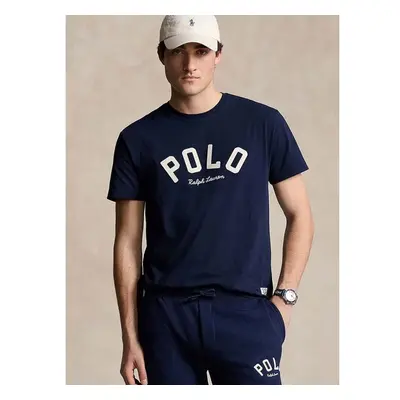 Bavlněné tričko Polo Ralph Lauren tmavomodrá barva, s aplikací, 99824819