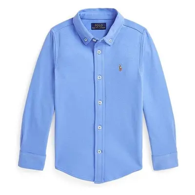 Dětská bavlněná košile Polo Ralph Lauren modrá barva, 322952434001 99232559