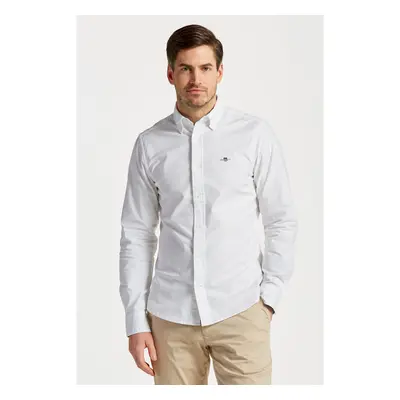 KOŠILE GANT SLIM OXFORD STRETCH SHIRT WHITE 77162670