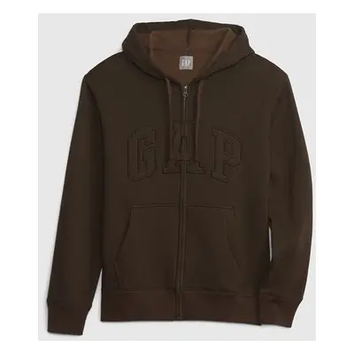 Mikina GAP Fullzip Hoodie Woodsy Brown S 100275007