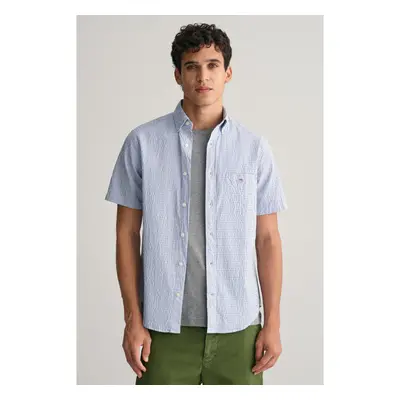 KOŠILE GANT REG SEERSUCKER STRIPE SS SHIRT RICH BLUE 91537742