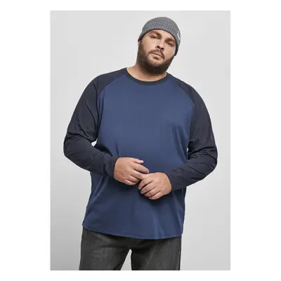 Urban Classics Raglan Contrast LS tmavě modrá/midnightnavy 89518577