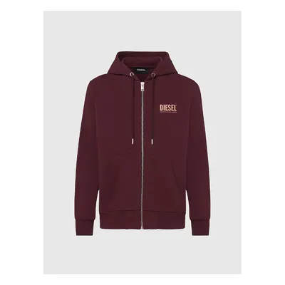 Diesel Sweatshirt - SGIRKHOODZIPLOGO SWEATSHIRT burgundy 99788328