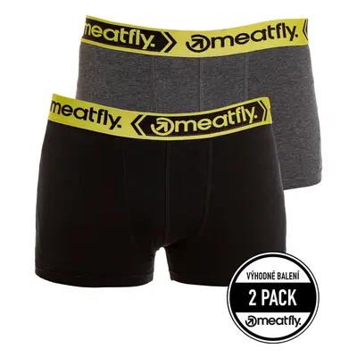 Meatfly pánské boxerky Balboa Boxershorts Double Pack Grey Heather 64717760