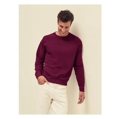 Burgundowa bluza męska Raglan Sweat Fruit of the Loom 86045085