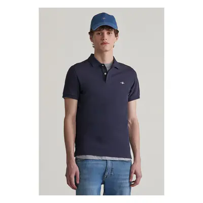 POLOKOŠILE GANT SLIM SHIELD SS PIQUE POLO EVENING BLUE 99502057