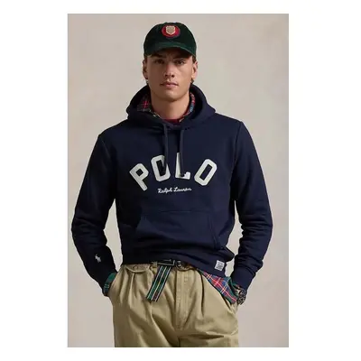 Mikina Polo Ralph Lauren pánská, tmavomodrá barva, s kapucí, s 100027940