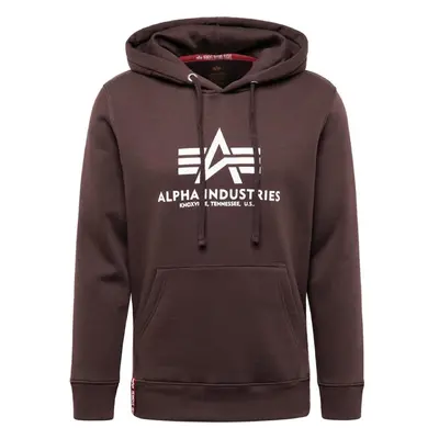 ALPHA INDUSTRIES Mikina čokoládová / bílá 85548212