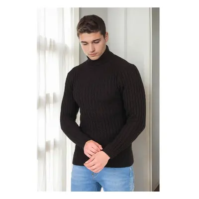 19295 Dewberry Turtleneck Mens Sweater-BLACK 99796528