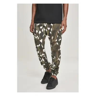 Urban Classics Dřevěné camo kalhoty Geometric Camo Stretch Twill Cargo 91373412