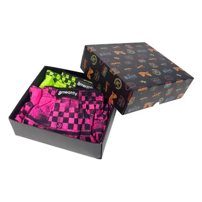 Meatfly pánské trenýrky Agostino Checkered Gift Pack | Růžová 60677451