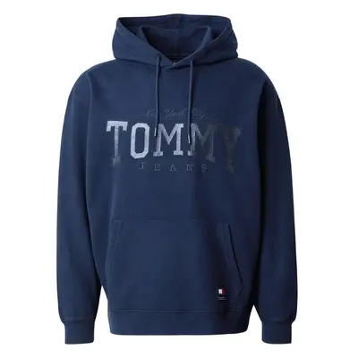 Tommy Jeans Mikina enciánová modrá / stříbrně šedá 100284756