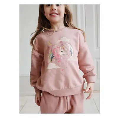 Dětská mikina Konges Sløjd LOU GLITTER SWEATSHIRT OCS růžová barva, s 99824821