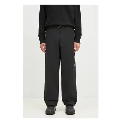 Tepláky adidas National Geographic Pant černá barva, s aplikací, 99834089