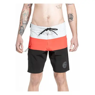 Meatfly pánské plavky Mitch Boardshorts 21 Red Orange / Black | 93719892