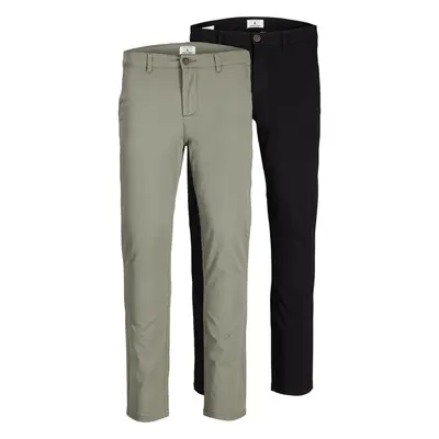 JACK & JONES Chino kalhoty JJIMacro JJDave pastelově zelená / černá 74277327