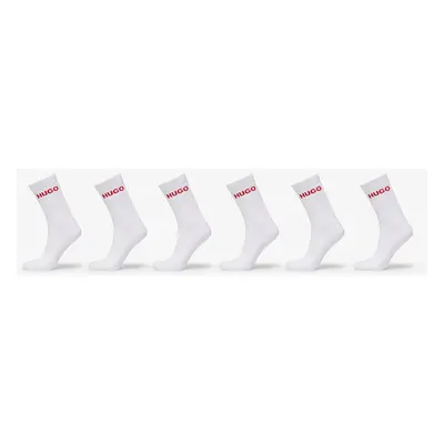 Hugo Boss Rib Logo Sock 6-Pack White 43-46 99218581