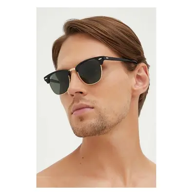 Sluneční brýle Ray-Ban CLUBMASTER pánské, černá barva, 0RB3016 86538849