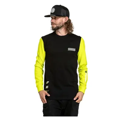 Meatfly pánské tričko s dlouhým rukávem Appex Safety Yellow/Black | 99802708