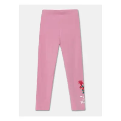 Dětské legíny Puma X TROLLS High Waist Leggings růžová barva, s 99228563