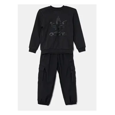 Dětská tepláková souprava adidas Originals CREW SET černá barva, 99233395