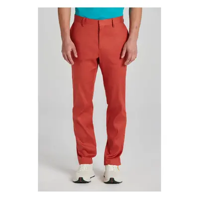 KALHOTY GANT SLIM COT/LINEN SUIT PANTS IRON RED 89868580