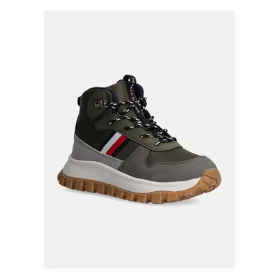 Dětské zimní boty Tommy Hilfiger zelená barva, T3B9-33680 99953895