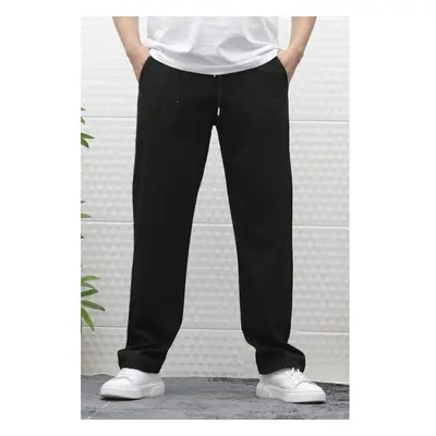 50373 Dewberry Elastic Waist Mens Trousers-BLACK 99697561