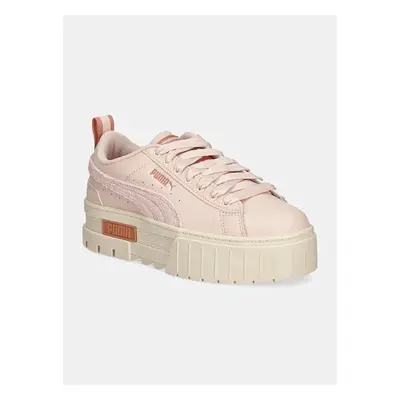 Dětské kožené sneakers boty Puma Mayze Dusty Summer růžová barva, 99019485