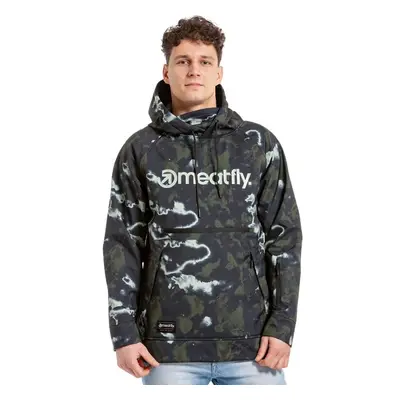 Meatfly pánská softshell bunda Jax Storm Camo Sand | Černá 78959003